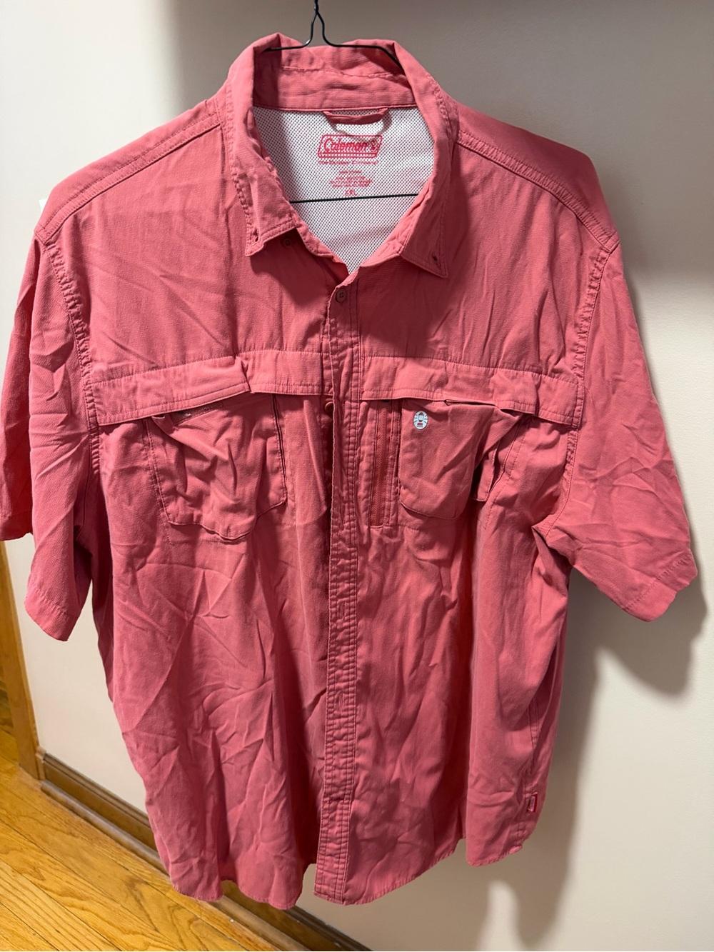 Coleman Coral Pink Short Sleeve Button-Down Shirt